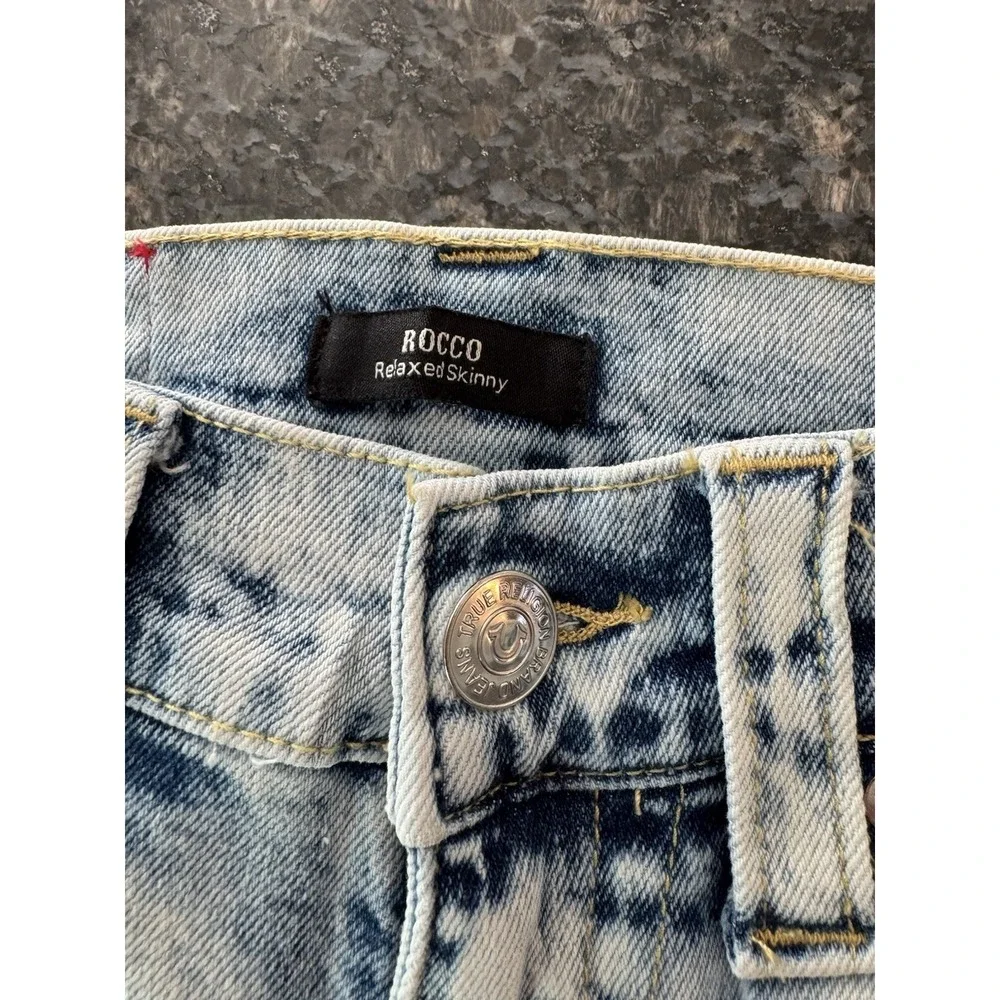 True Religion Brand Jeans Men's Rocco Blue Shorts‎ Size 28 Vintage Washed. NWT